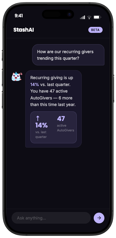 StashAI Conversational Interface